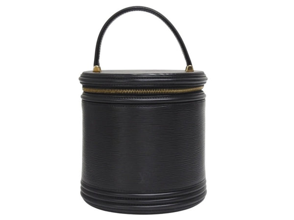 LOUIS VUITTON ルイヴィトン カンヌ エピ ノワール ハンドバッグ M48032 エピレザー ブラック ゴールド金具 美品 中古 4b005142