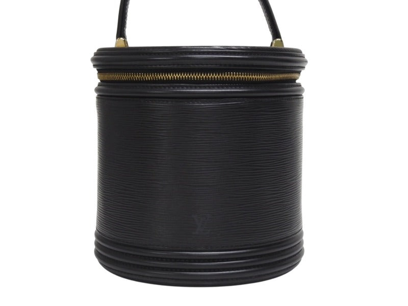 LOUIS VUITTON ルイヴィトン カンヌ エピ ノワール ハンドバッグ M48032 エピレザー ブラック ゴールド金具 美品 中古 4b005142