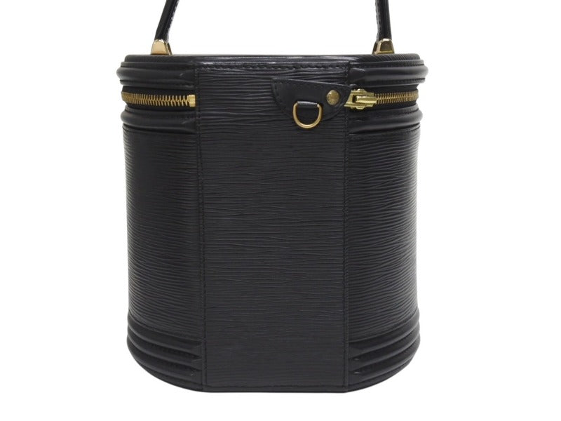 LOUIS VUITTON Cannes Epi Noir Handbag M48032 Epi Leather Black Gold Hardware Good Condition Used 4b005142