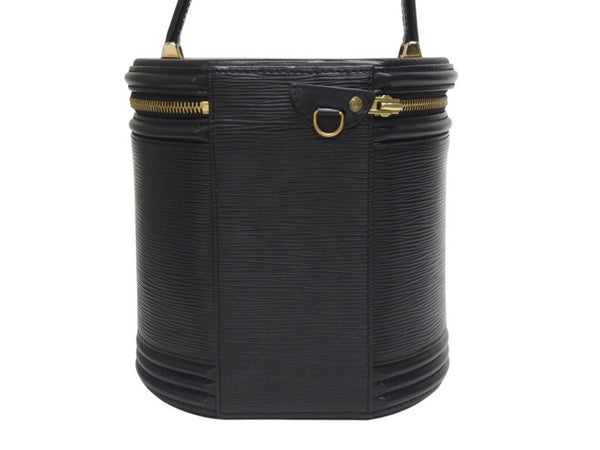 LOUIS VUITTON ルイヴィトン カンヌ エピ ノワール ハンドバッグ M48032 エピレザー ブラック ゴールド金具 美品 中古 4b005142