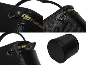 LOUIS VUITTON ルイヴィトン カンヌ エピ ノワール ハンドバッグ M48032 エピレザー ブラック ゴールド金具 美品 中古 4b005142