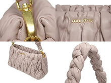 画像をギャラリービューアに読み込む, 極美品 MIUMIU ミュウミュウ ワンショルダーバッグ マテラッセ 5BC022 ピンク レザー ゴールド金具 中古 4b005143