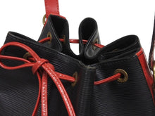 画像をギャラリービューアに読み込む, LOUIS VUITTON ルイヴィトン ショルダーバッグ エピ ノエ M44017 エピレザー バイカラー カスティリアンレッド ノワール 美品 中古 4b005144