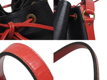 画像をギャラリービューアに読み込む, LOUIS VUITTON ルイヴィトン ショルダーバッグ エピ ノエ M44017 エピレザー バイカラー カスティリアンレッド ノワール 美品 中古 4b005144