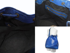 LOUIS VUITTON ルイヴィトン ショルダーバッグ エピ ノエ M44005 エピレザー ブルー ゴールド金具 美品 中古 4b005145