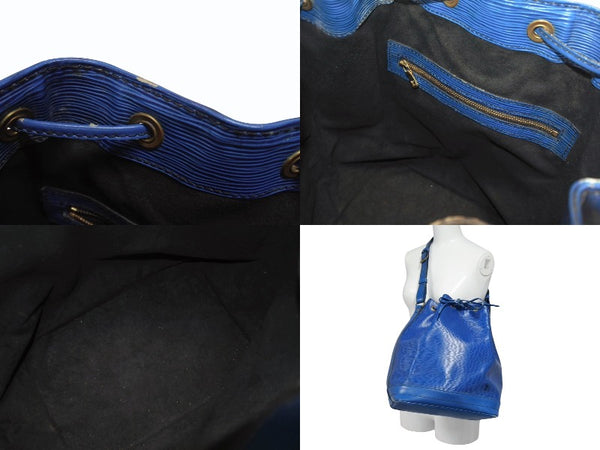 LOUIS VUITTON ルイヴィトン ショルダーバッグ エピ ノエ M44005 エピレザー ブルー ゴールド金具 美品 中古 4b005145