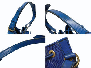 LOUIS VUITTON ルイヴィトン ショルダーバッグ エピ ノエ M44005 エピレザー ブルー ゴールド金具 美品 中古 4b005145