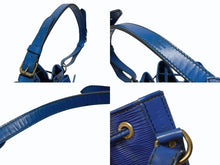 画像をギャラリービューアに読み込む, LOUIS VUITTON ルイヴィトン ショルダーバッグ エピ ノエ M44005 エピレザー ブルー ゴールド金具 美品 中古 4b005145