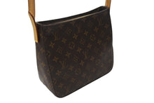 画像をギャラリービューアに読み込む, LOUIS VUITTON ルイヴィトン ルーピングMM ワンショルダーバッグ M51146 モノグラム PVC レザー ブラウン ゴールド金具 美品 中古 4b005146