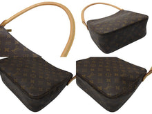 画像をギャラリービューアに読み込む, LOUIS VUITTON ルイヴィトン ルーピングMM ワンショルダーバッグ M51146 モノグラム PVC レザー ブラウン ゴールド金具 美品 中古 4b005146