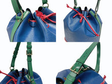画像をギャラリービューアに読み込む, LOUIS VUITTON ルイヴィトン ショルダーバッグ エピ ノエ M44082 エピレザー ブルー レッド グリーン 美品 中古 4b005147