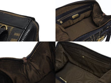 画像をギャラリービューアに読み込む, FENDI フェンディ 2WAYバッグ ハンドバッグ バニティバッグ 13983 ズッカ柄 キャンバス レザー ブラック 美品 中古 4b005148