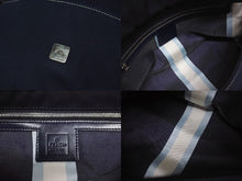 画像をギャラリービューアに読み込む, FENDI フェンディ ワンショルダーバッグ 16070 キャンバス レザー ネイビー シルバー金具 イタリア製 美品 中古 4b005150