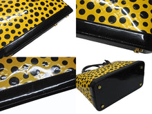 Load image into Gallery viewer, LOUIS VUITTON ルイヴィトン 草間彌生 ロックイットMM ジョーヌ M91398 モノグラムヴェルニ ドットインフィニティ 美品 中古 4b005151