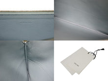 画像をギャラリービューアに読み込む, CELINE セリーヌ クラッチバッグ ミニバッグ イタリア製 レザー ブルー ブラック ゴールド金具 美品 中古 4b005153