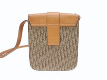 画像をギャラリービューアに読み込む, Christian Dior クリスチャンディオール トロッター ショルダーバッグ キャンバス レザー ブラウン 美品 中古 4b005155