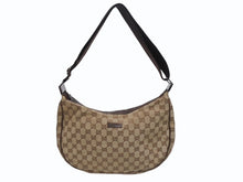 画像をギャラリービューアに読み込む, GUCCI グッチ ショルダーバッグ ワンショルダーバッグ 122790 1956 GGキャンバス レザー ベージュ シルバー金具 美品 中古 4b005158