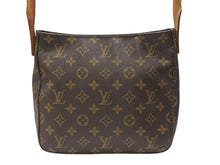 画像をギャラリービューアに読み込む, LOUIS VUITTON ルイヴィトン モノグラム ルーピングMM ワンショルダーバッグ M51146 PVC レザー ブラウン ゴールド金具 美品 中古 4b005162