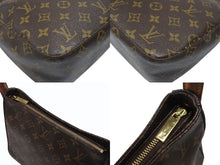 画像をギャラリービューアに読み込む, LOUIS VUITTON ルイヴィトン モノグラム ルーピングMM ワンショルダーバッグ M51146 PVC レザー ブラウン ゴールド金具 美品 中古 4b005162