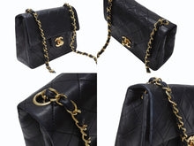 Load image into Gallery viewer, CHANEL シャネル ミニマトラッセ17 Sフラップ Sチェーンショルダーバッグ 0番台 ラムスキン ココマーク ブラック 美品 中古 4b005163