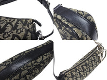 画像をギャラリービューアに読み込む, Christian Dior クリスチャンディオール トロッター ワンショルダーバッグ キャンバス レザー ネイビー 美品 中古 4b005164