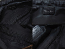 画像をギャラリービューアに読み込む, Christian Dior クリスチャンディオール トロッター ワンショルダーバッグ キャンバス レザー ネイビー 美品 中古 4b005164