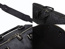 画像をギャラリービューアに読み込む, LOUISVUITTON ルイヴィトン キーポルバンドリエール55 ボストンバッグ N41413 ダミエグラフィット キャンバス ブラック 美品 中古 4b005166