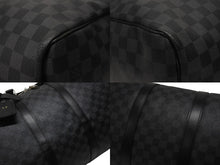 画像をギャラリービューアに読み込む, LOUISVUITTON ルイヴィトン キーポルバンドリエール55 ボストンバッグ N41413 ダミエグラフィット キャンバス ブラック 美品 中古 4b005166