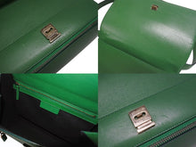 画像をギャラリービューアに読み込む, GIVENCHY ジバンシィ パンドラ ボックス ショルダーバッグ ハンドバッグ グリーン レザー ゴールド金具 良品 中古 4b005169