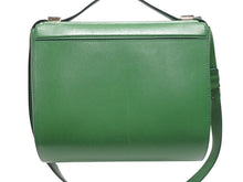 画像をギャラリービューアに読み込む, GIVENCHY ジバンシィ パンドラ ボックス ショルダーバッグ ハンドバッグ グリーン レザー ゴールド金具 良品 中古 4b005169