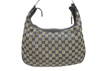 画像をギャラリービューアに読み込む, GUCCI グッチ ショルダーバッグ ワンショルダーバッグ 145757 002058 GGキャンバス レザー ベージュ ネイビー レッド 美品 中古 4b005171