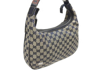 画像をギャラリービューアに読み込む, GUCCI グッチ ショルダーバッグ ワンショルダーバッグ 145757 002058 GGキャンバス レザー ベージュ ネイビー レッド 美品 中古 4b005171