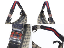 画像をギャラリービューアに読み込む, GUCCI グッチ ショルダーバッグ ワンショルダーバッグ 145757 002058 GGキャンバス レザー ベージュ ネイビー レッド 美品 中古 4b005171
