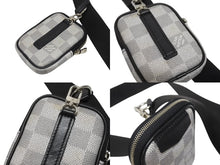 画像をギャラリービューアに読み込む, LOUIS VUITTON ルイヴィトン ダミエグラフィット 3D モジュラブルポーチ ショルダーバッグ N60447 ブラック グレー ブルー シルバー金具 美品 中古 4b005172