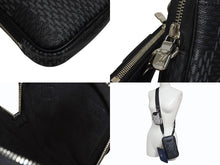 画像をギャラリービューアに読み込む, LOUIS VUITTON ルイヴィトン ダミエグラフィット 3D モジュラブルポーチ ショルダーバッグ N60447 ブラック グレー ブルー シルバー金具 美品 中古 4b005172