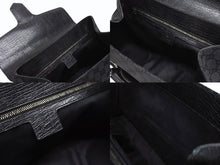 画像をギャラリービューアに読み込む, GUCCI グッチ ハンドバッグ トートバッグ ヴィンテージ 120982 002058 GGキャンバス レザー ブラック シルバー金具 良品 中古 4b005174