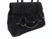 画像をギャラリービューアに読み込む, GUCCI グッチ ハンドバッグ トートバッグ ヴィンテージ 120982 002058 GGキャンバス レザー ブラック シルバー金具 良品 中古 4b005174