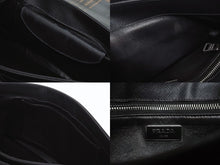 画像をギャラリービューアに読み込む, PRADA プラダ ハンドバッグ 1BA016 トップハンドル レザー ブラック ブラウン チェック柄 シルバー金具 美品 中古 4b005176