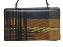 画像をギャラリービューアに読み込む, PRADA プラダ ハンドバッグ 1BA016 トップハンドル レザー ブラック ブラウン チェック柄 シルバー金具 美品 中古 4b005176