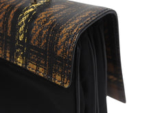 画像をギャラリービューアに読み込む, PRADA プラダ ハンドバッグ 1BA016 トップハンドル レザー ブラック ブラウン チェック柄 シルバー金具 美品 中古 4b005176