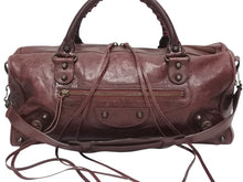 画像をギャラリービューアに読み込む, BALENCIAGA バレンシアガ ザ･ツィギー 2WAY ショルダーバッグ ボルドー レザー ハンドバッグ 旅行バッグ 128523 美品 中古 4b005177