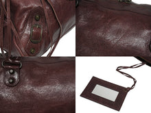 画像をギャラリービューアに読み込む, BALENCIAGA バレンシアガ ザ･ツィギー 2WAY ショルダーバッグ ボルドー レザー ハンドバッグ 旅行バッグ 128523 美品 中古 4b005177