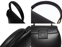 画像をギャラリービューアに読み込む, GIVENCHY ジバンシー レザー 初期 ケリー型 ハンドバッグ ブラック 黒 ゴールド金具 ロゴ ステッチ 手持ち 鞄 美品 中古 4b005178