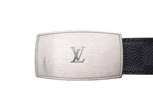 画像をギャラリービューアに読み込む, LOUIS VUITTON ルイヴィトン サンチュール ロゴバックル ワンポイントロゴ ベルト M9638 ブラック サイズ90/36 美品 中古 4b005181