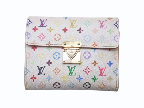 LOUIS VUITTON ルイヴィトン ポルトフォイユ コアラ ブロン M58014 村上隆 ホワイト モノグラム マルチカラー PVC ヌメ革 美品 中古 4b005183