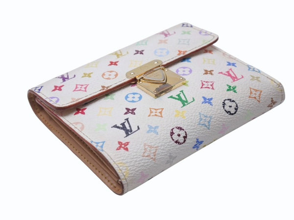 LOUIS VUITTON ルイヴィトン ポルトフォイユ コアラ ブロン M58014 村上隆 ホワイト モノグラム マルチカラー PVC ヌメ革 美品 中古 4b005183