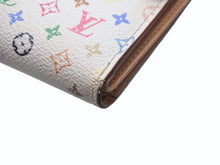 画像をギャラリービューアに読み込む, LOUIS VUITTON ルイヴィトン ポルトフォイユ コアラ ブロン M58014 村上隆 ホワイト モノグラム マルチカラー PVC ヌメ革 美品 中古 4b005183