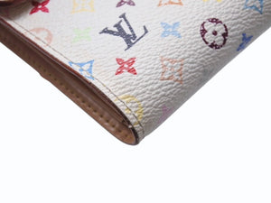 LOUIS VUITTON ルイヴィトン ポルトフォイユ コアラ ブロン M58014 村上隆 ホワイト モノグラム マルチカラー PVC ヌメ革 美品 中古 4b005183