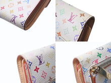 画像をギャラリービューアに読み込む, LOUIS VUITTON ルイヴィトン ポルトフォイユ コアラ ブロン M58014 村上隆 ホワイト モノグラム マルチカラー PVC ヌメ革 美品 中古 4b005183
