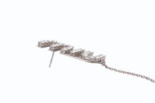 Load image into Gallery viewer, MIUMIU ミュウミュウ ピアス ぶら下がり 両耳 ラインストーン ブランドロゴ 5JO661 2DNC F0OKL 16.1g 美品 中古 4b005184